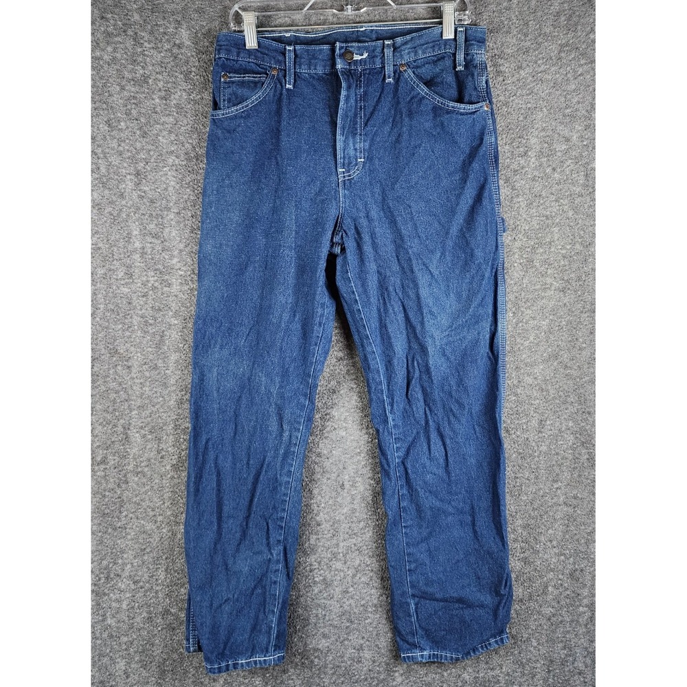 Dickies Carpenter Jeans Mens 32x31 Relaxed Fit Blue Denim Utility EUC